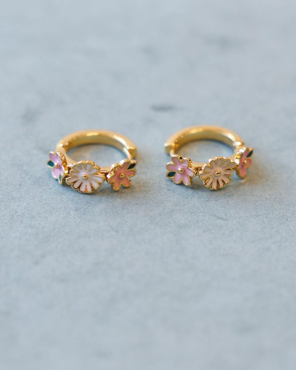 Summer Blooms Huggie Hoops
