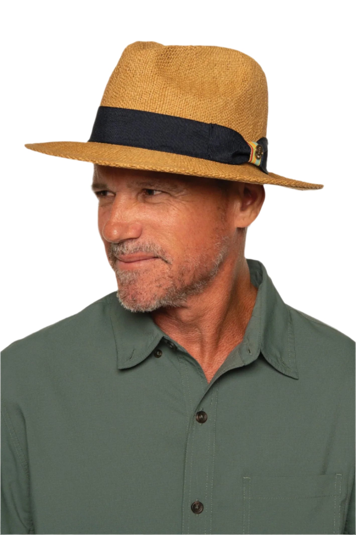 Surf Club | Men's Hand Woven Fedora Rugby Stripe Band | Toast
