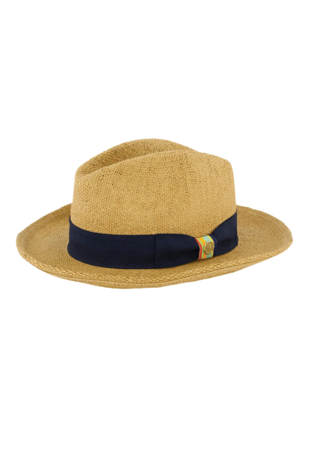 Surf Club | Men's Hand Woven Fedora Rugby Stripe Band | Toast