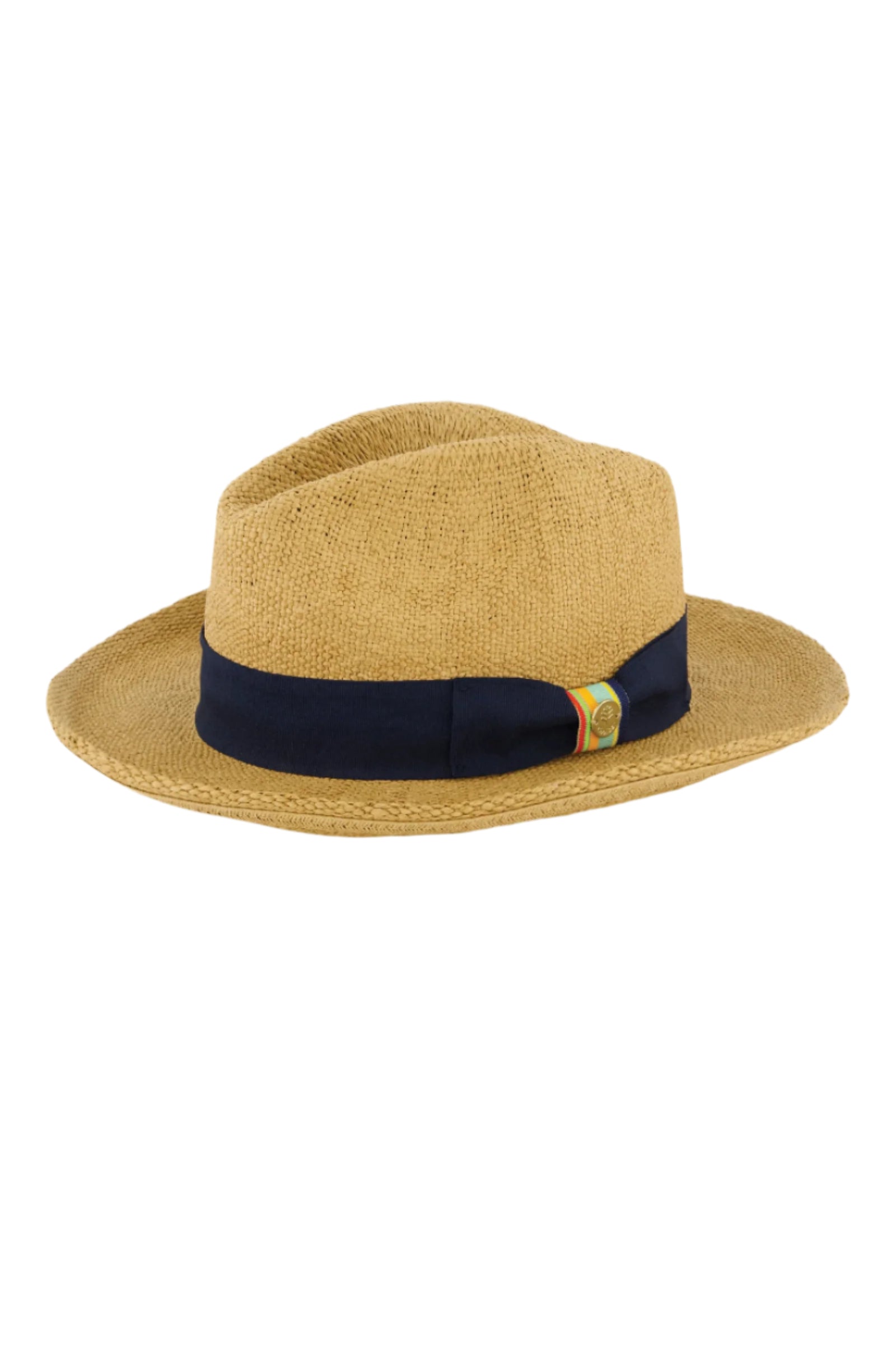 Surf Club | Men's Hand Woven Fedora Rugby Stripe Band | Toast
