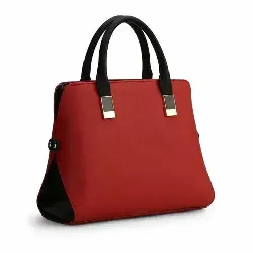 High Quality PU Leather Solid Color Handbag For Ladies