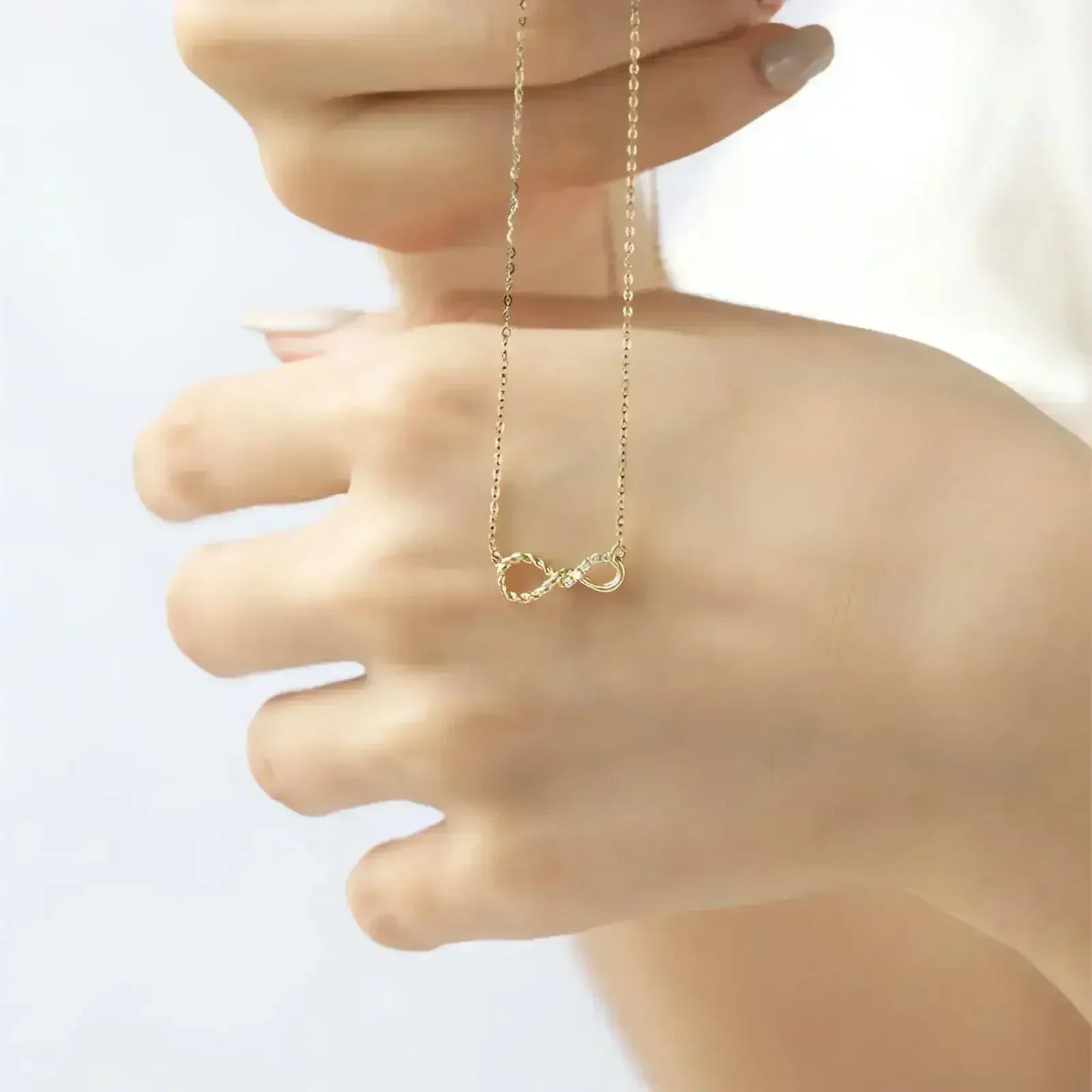 18K Gold Lock Necklace - Octagonal Gemstone Pendant - Adjustable Chain