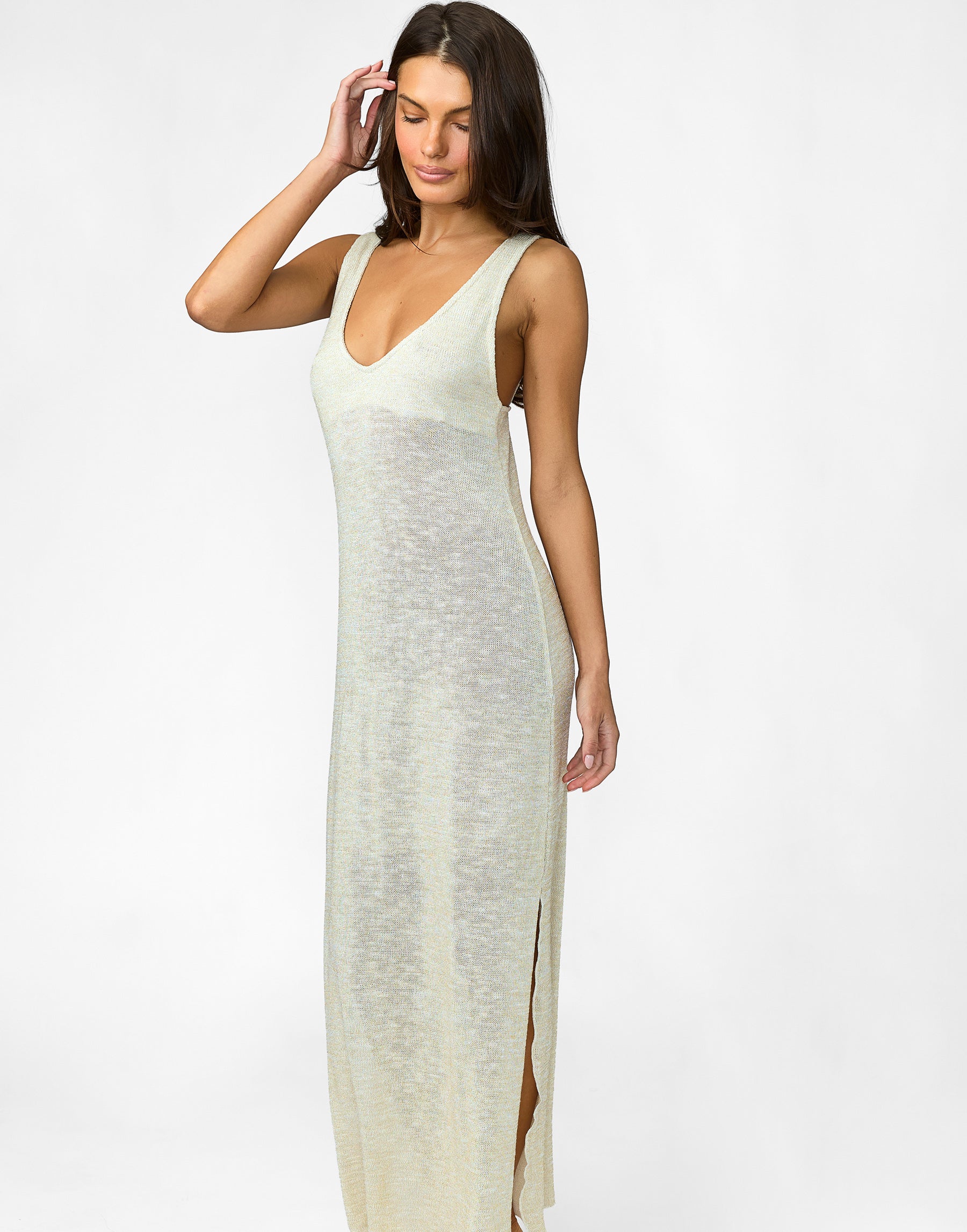 Amaia Maxi Dress - Gold Knit