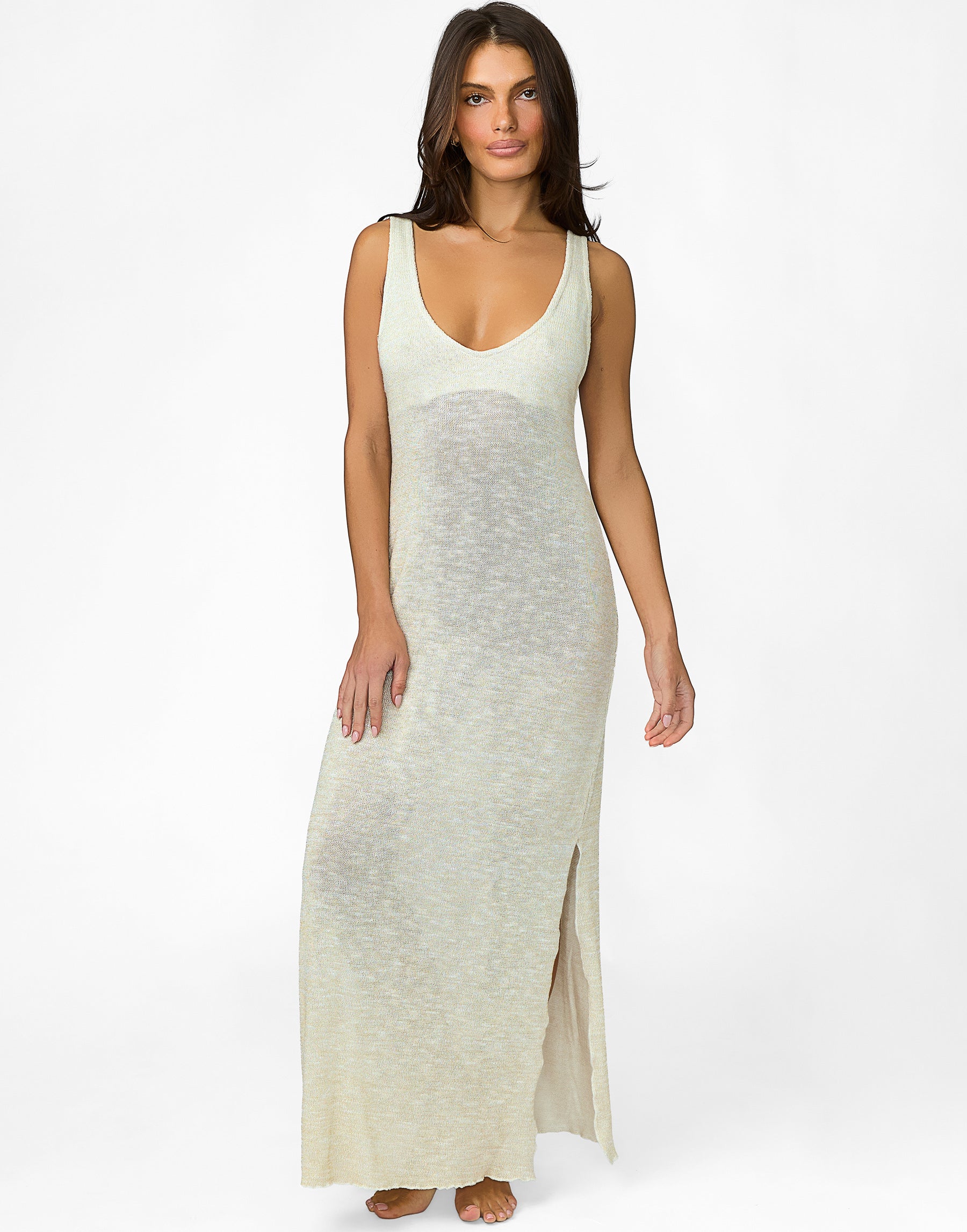 Amaia Maxi Dress - Gold Knit
