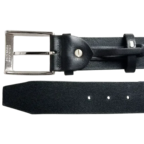 40 mm Bridle Leather Belt Black