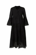 MIKA Black Maxi Dress | Boho Peasant Style | Femstylo
