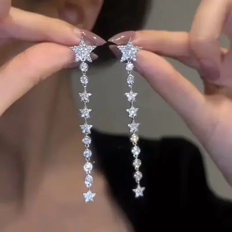 Elegant Crystal Drop Earrings for Bridal - Fashion Dangle Jewelry | Femstylo