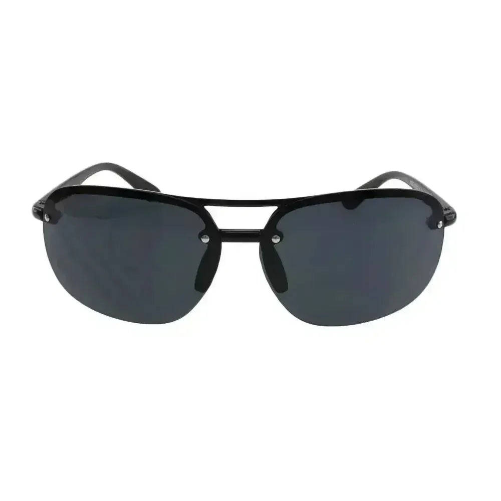 MQ James Black/Smoke Sunglasses – Lightweight Rimless UV400 Shades