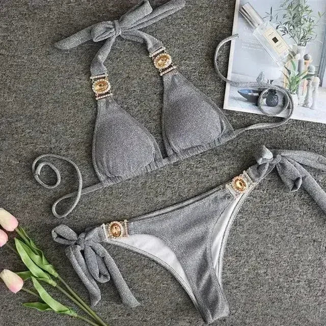 PAYASEN Rhinestone Bikini - Crystal Diamond Swimsuit for Women