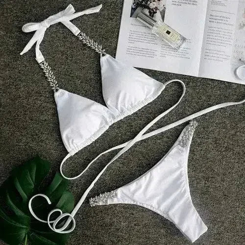 PAYASEN Rhinestone Bikini - Crystal Diamond Swimsuit for Women