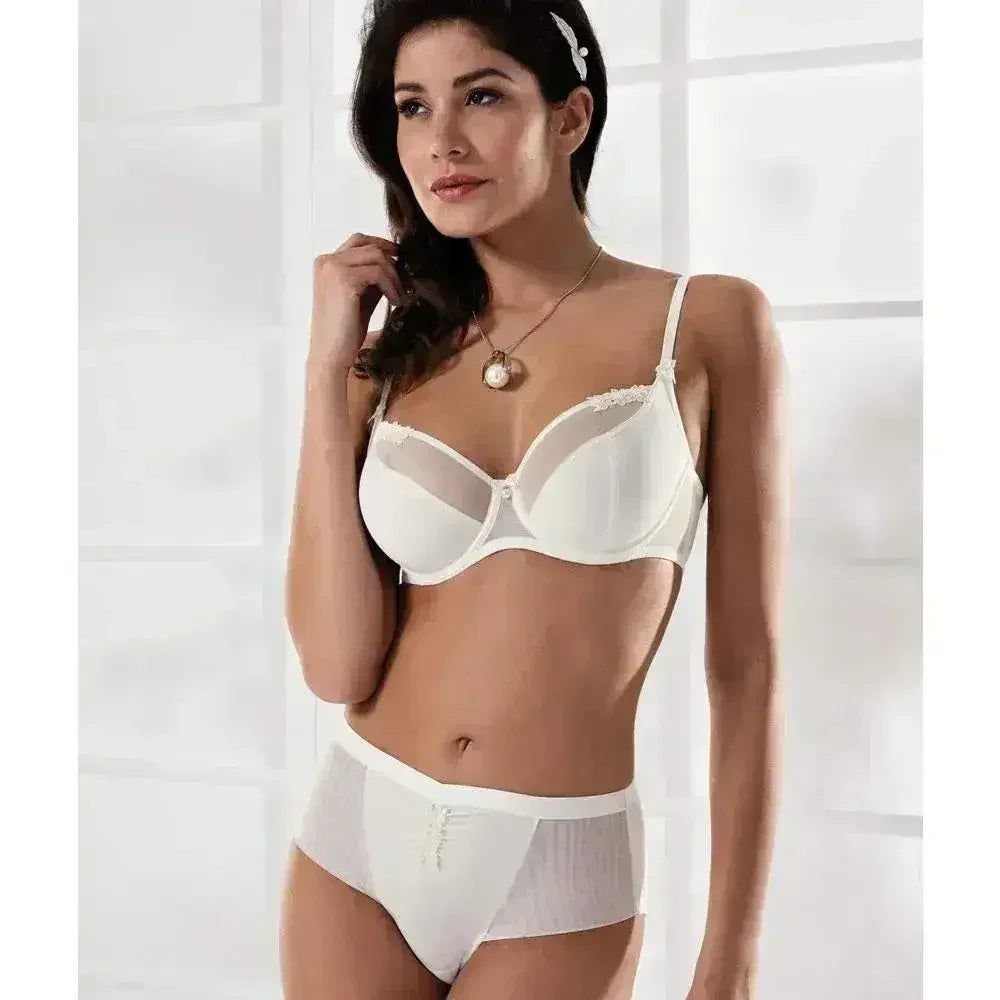 Ivory Bridal Bra - Lisca Zarah Semi-Sheer Lace Wired Bra